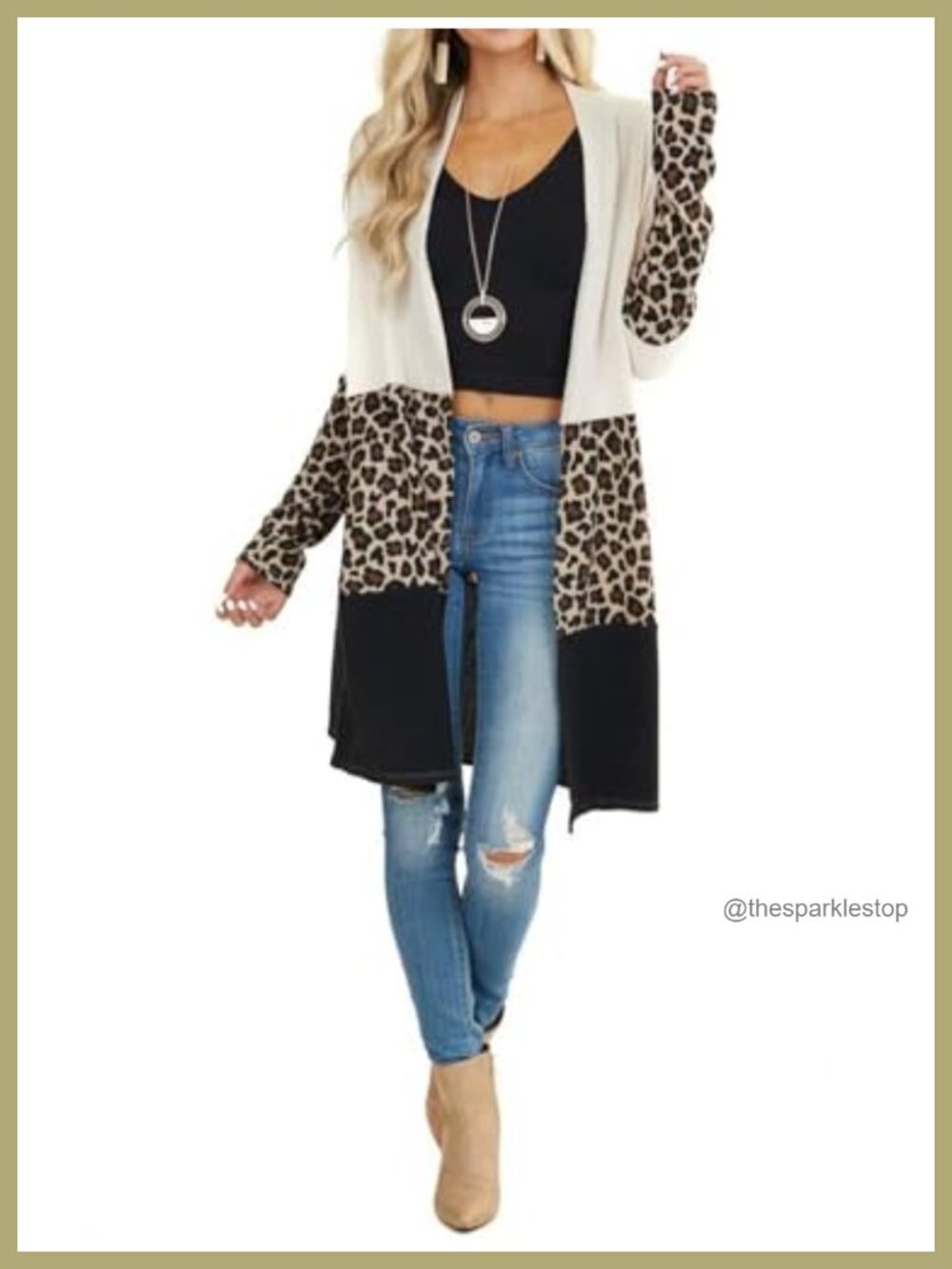 Women Open Front Long Cardigan Snap Buffalo Plaid Kimono Knit Sweater